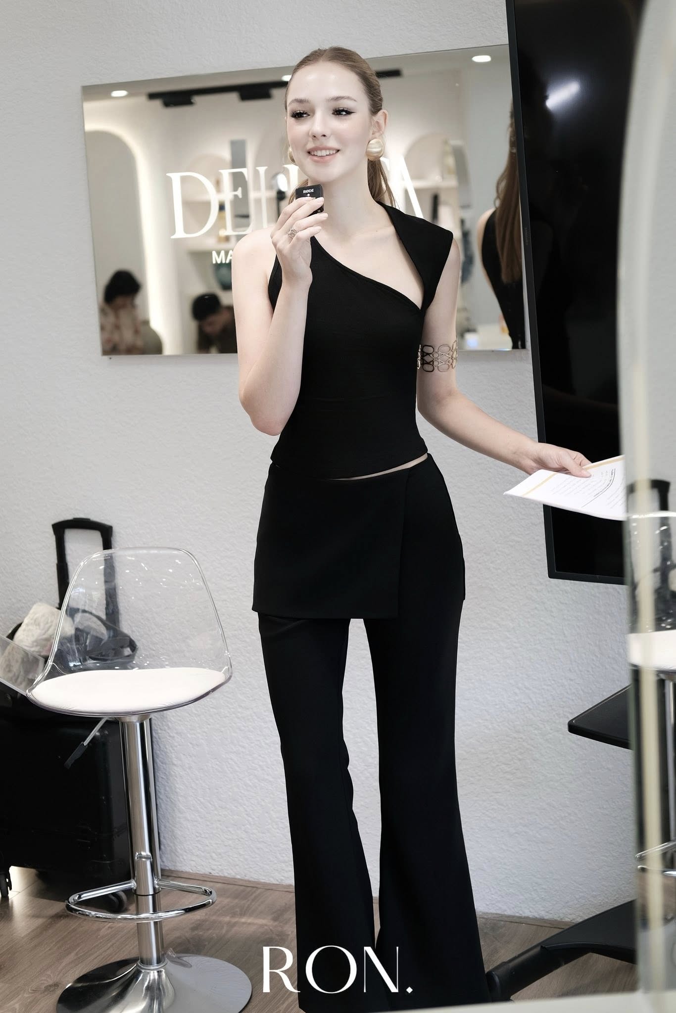 RON - Skirt-Hem Flared Pants