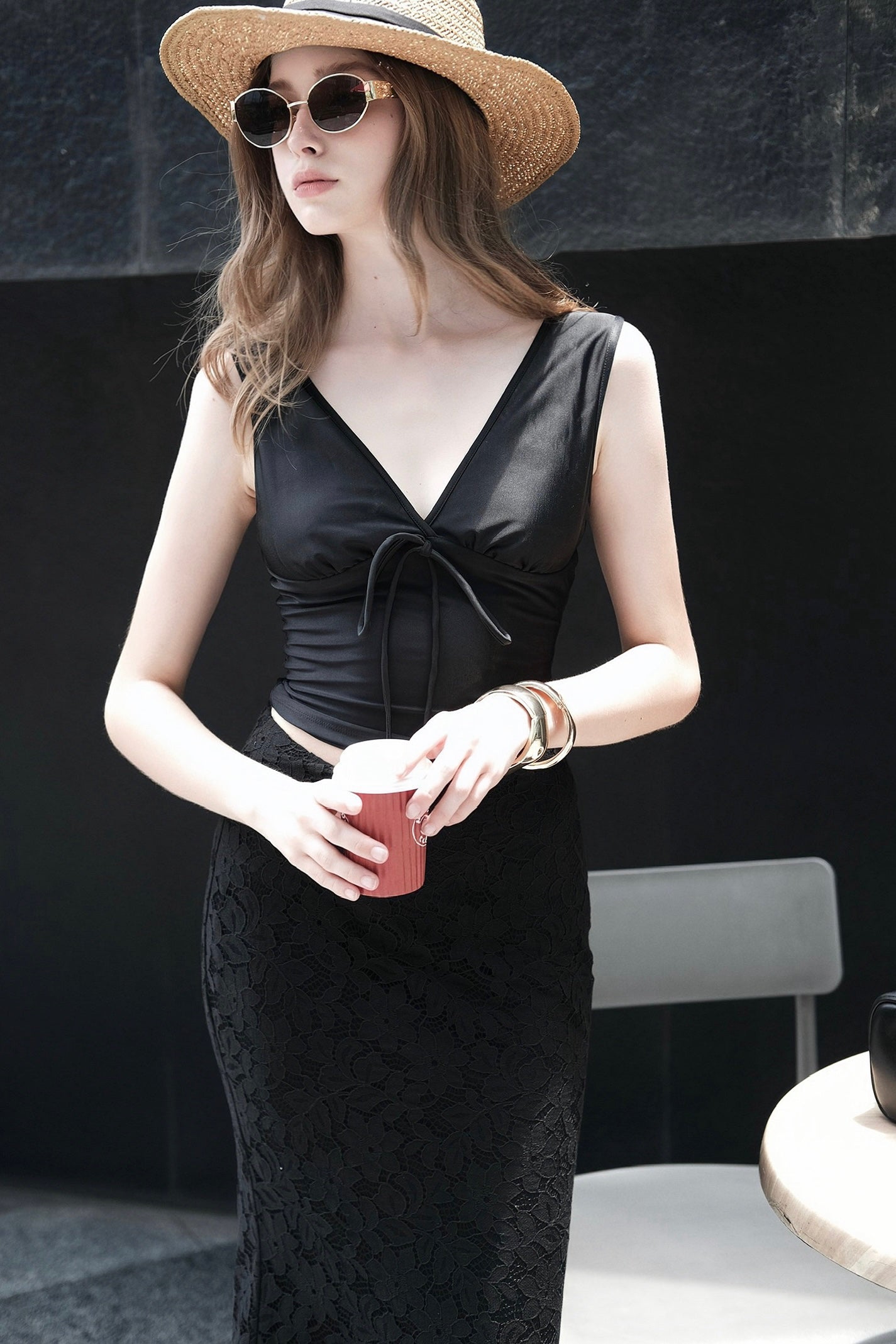 RON - Bow Cut-Out Top