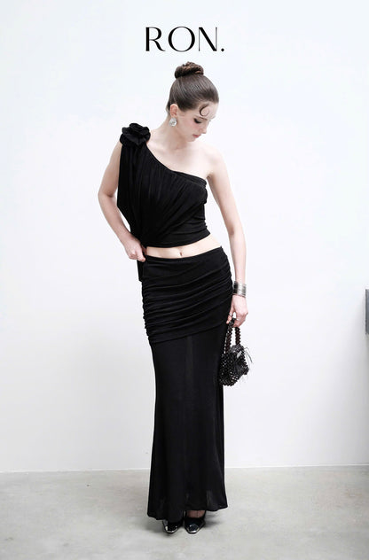 ROB - Ruched Waist Skirt