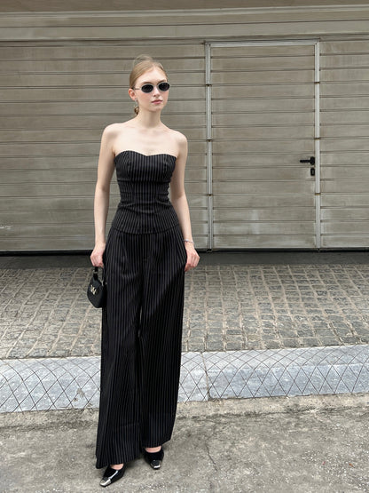 RON - BBYBON Plaid Wide-Leg Pants