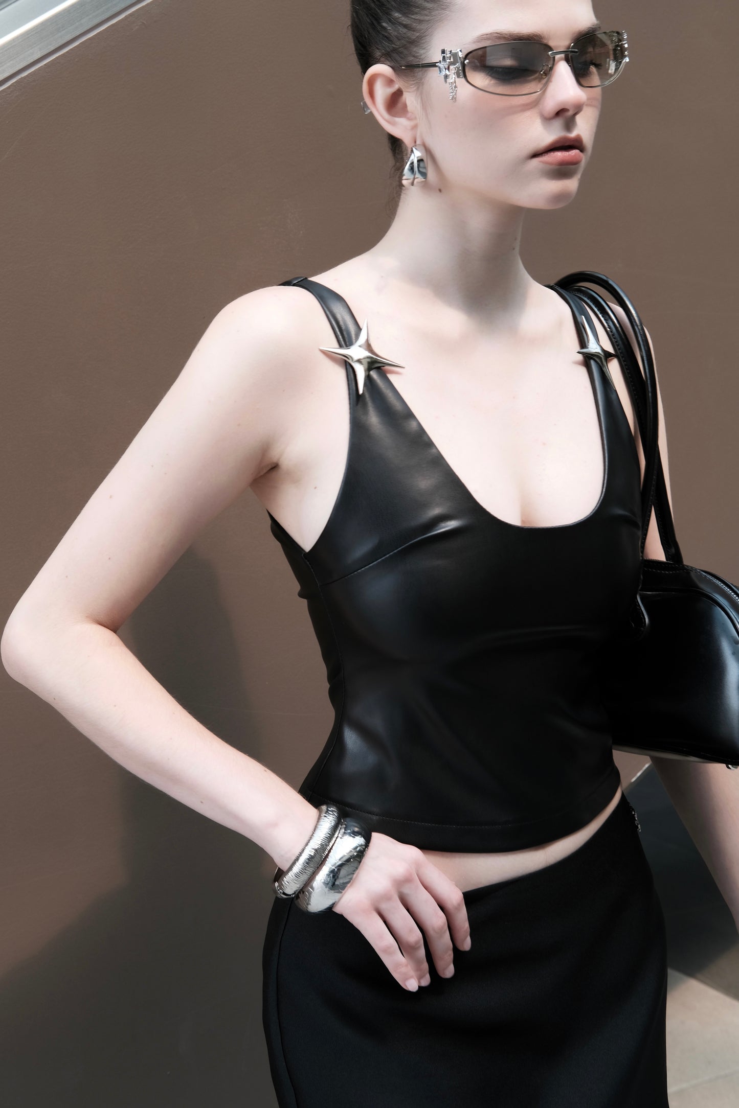 RON - Leather Tank Top