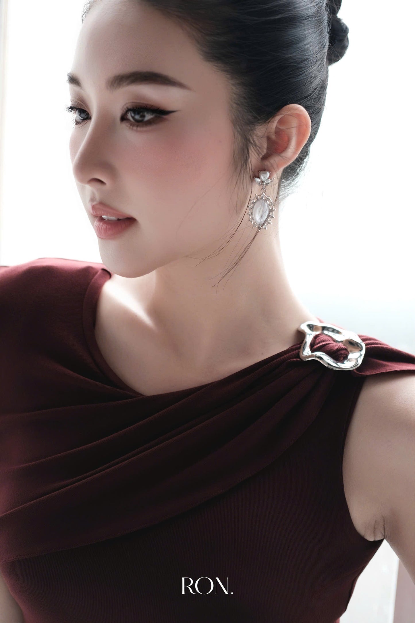 RON - Asymmetrical Ruched Dress