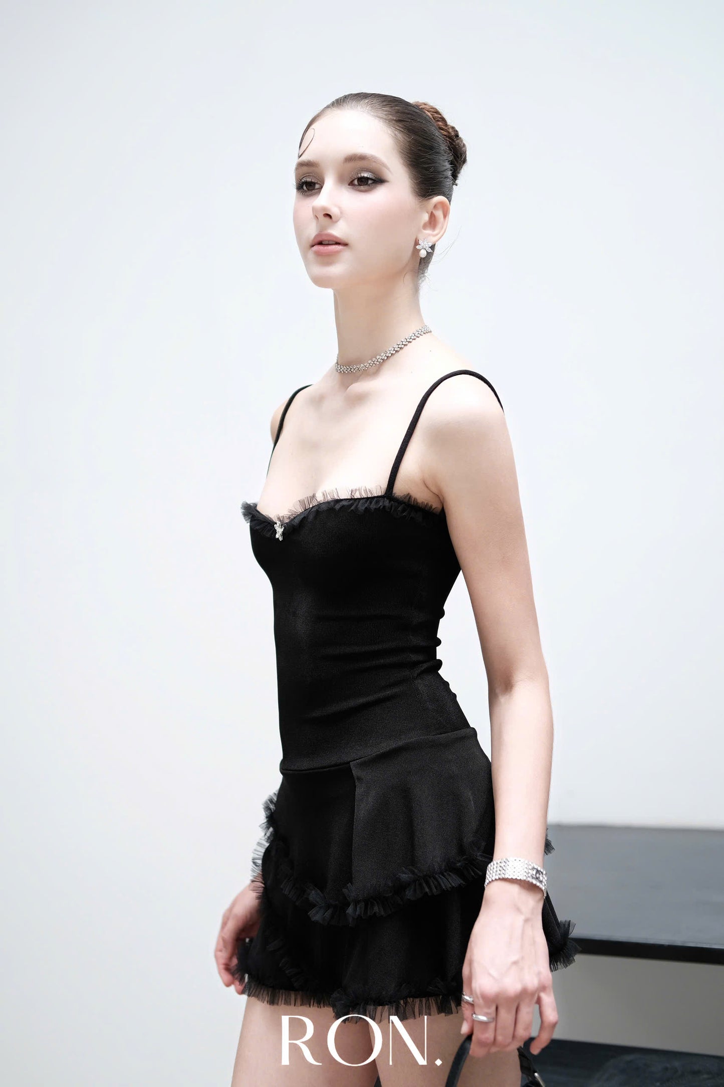 RON - Chiffon Trim Slip Dress
