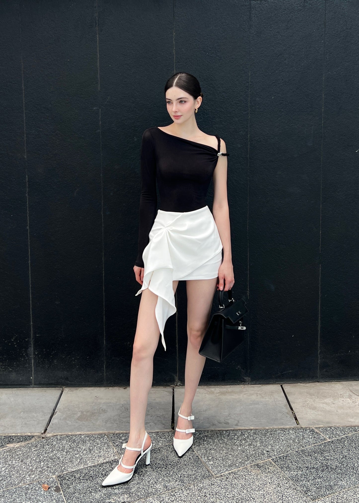 RON - Ruched Fringe Skirt