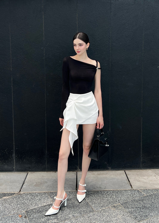 RON - Ruched Fringe Skirt