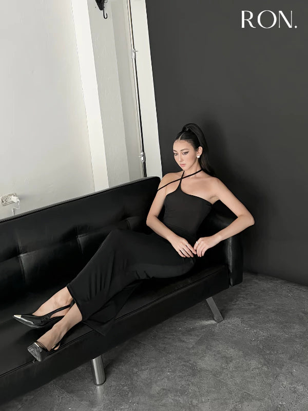 RON - Cross-Neck Bodycon Dress