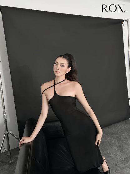 RON - Cross-Neck Bodycon Dress