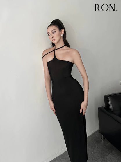 RON - Cross-Neck Bodycon Dress