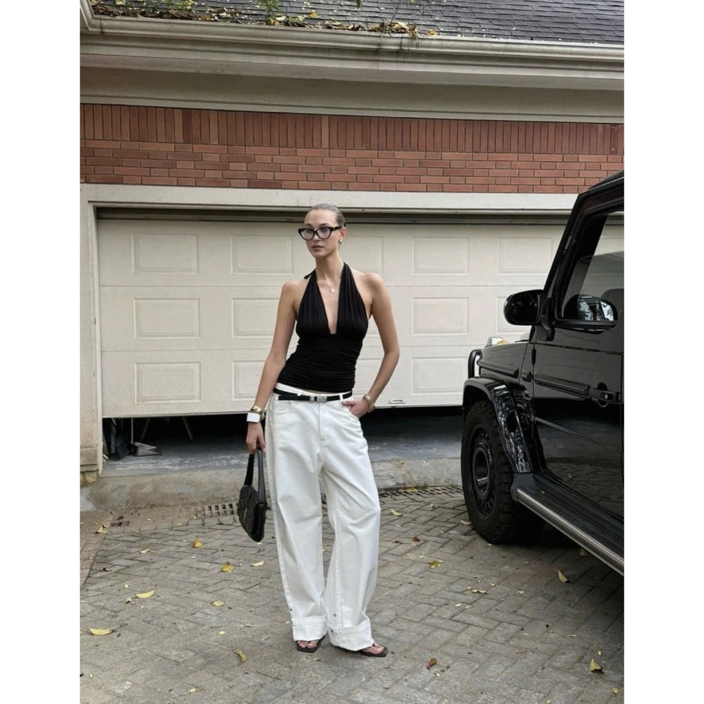 RON - Modern Ruched Halter Top