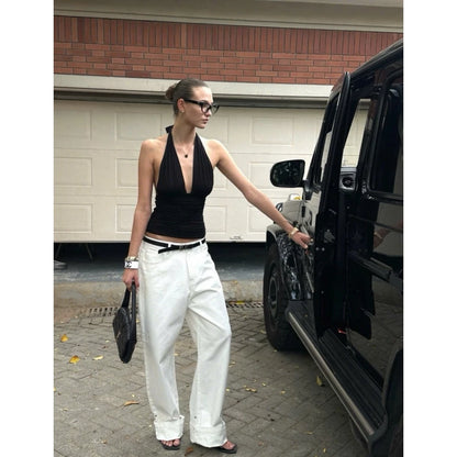 RON - Modern Ruched Halter Top