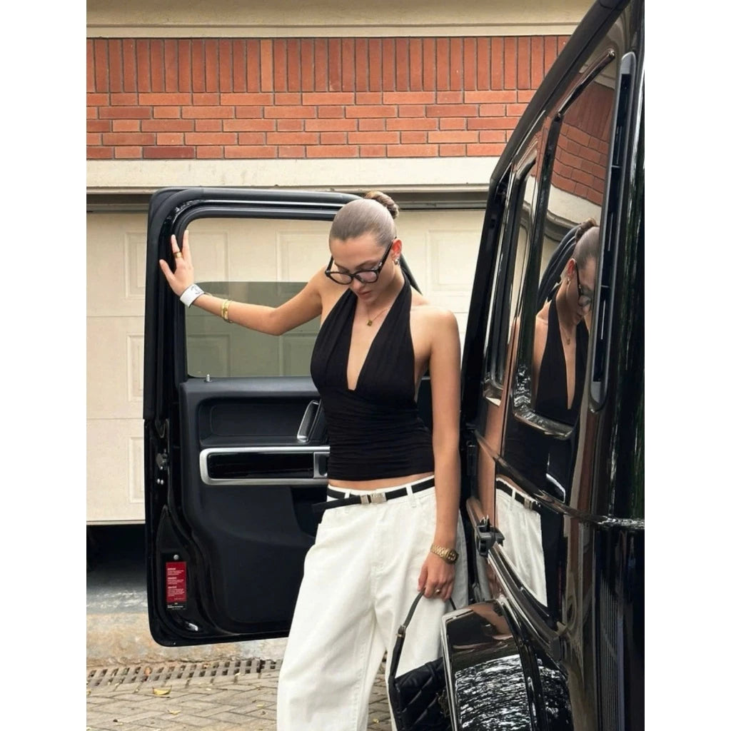 RON - Modern Ruched Halter Top