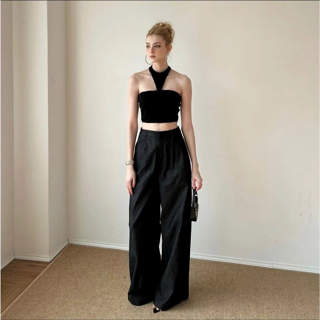 RON - Black Cut-Out Shan Top
