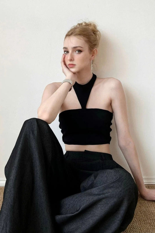 RON - Black Cut-Out Shan Top