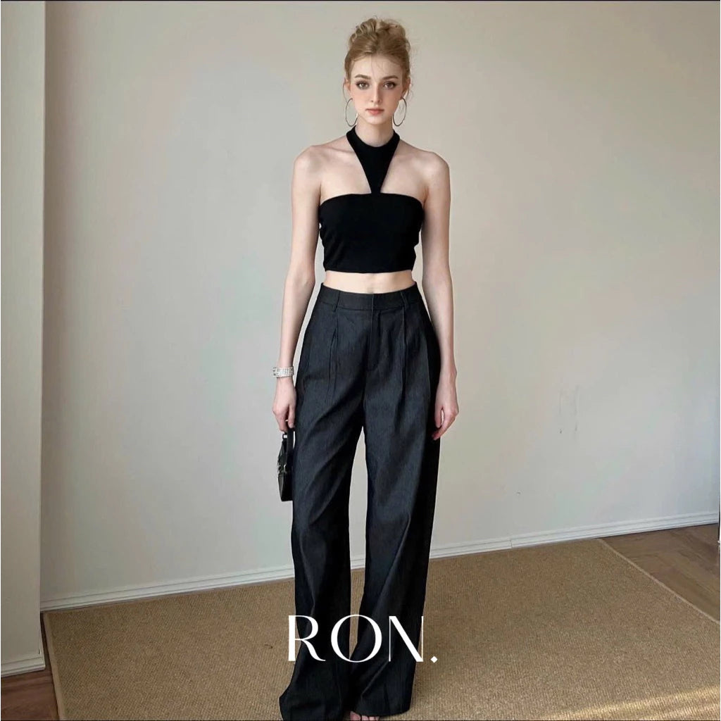 RON - Black Cut-Out Shan Top