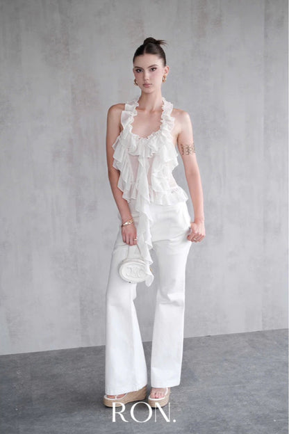 Khaki Flare Pants