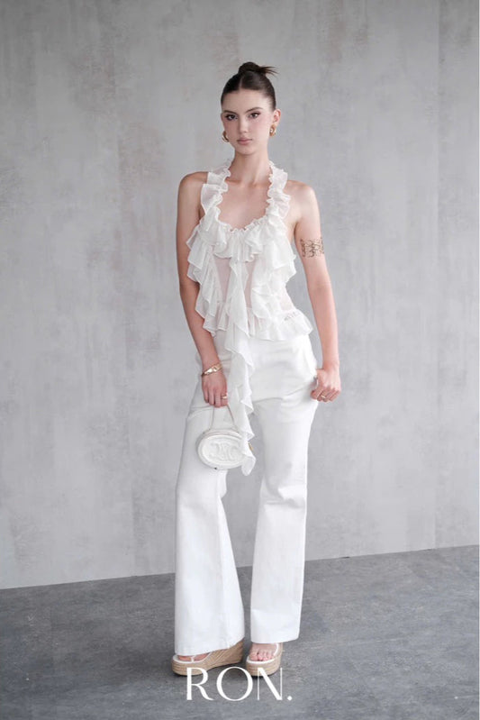 Khaki Flare Pants